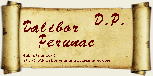 Dalibor Perunac vizit kartica